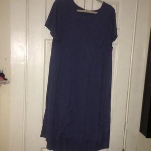 LulaRoe Blue Carly XL will fit like a 2XL lots of stretch hi low soft dress